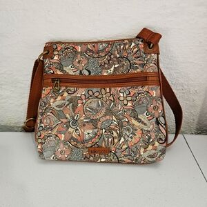 Sakroots Abstract Floral Crossbody Shoulder Handbag/Purse